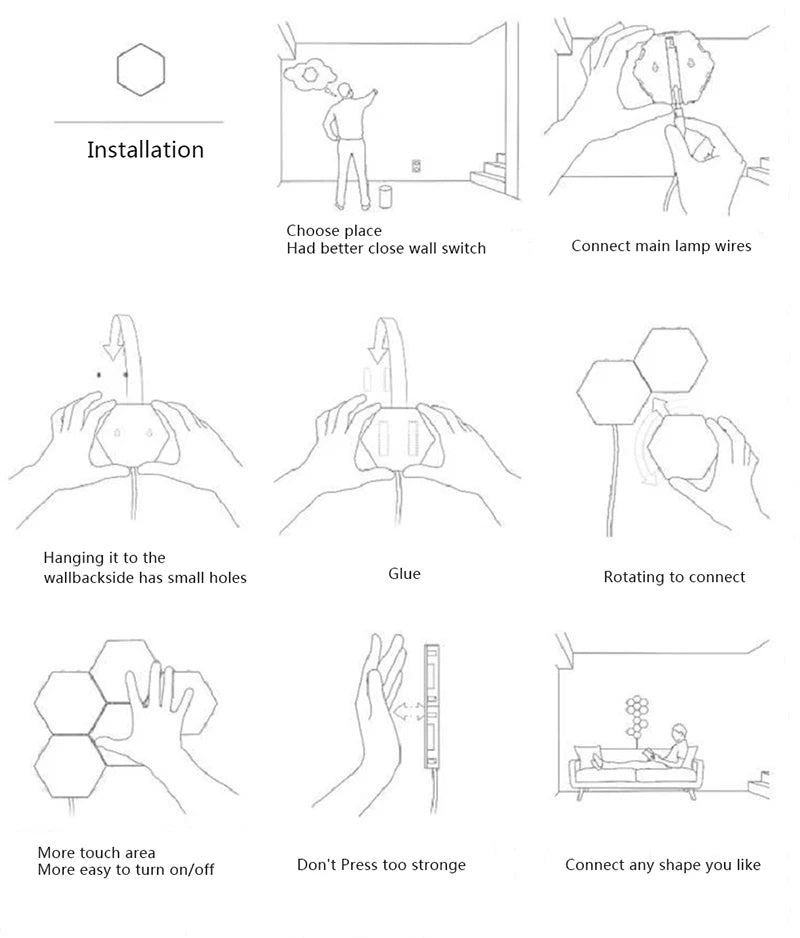 Lampes tactiles modulaires