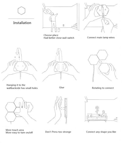 Lampes tactiles modulaires