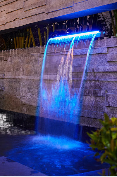 Cascade Murale Décorative Extérieure avec Éclairage LED