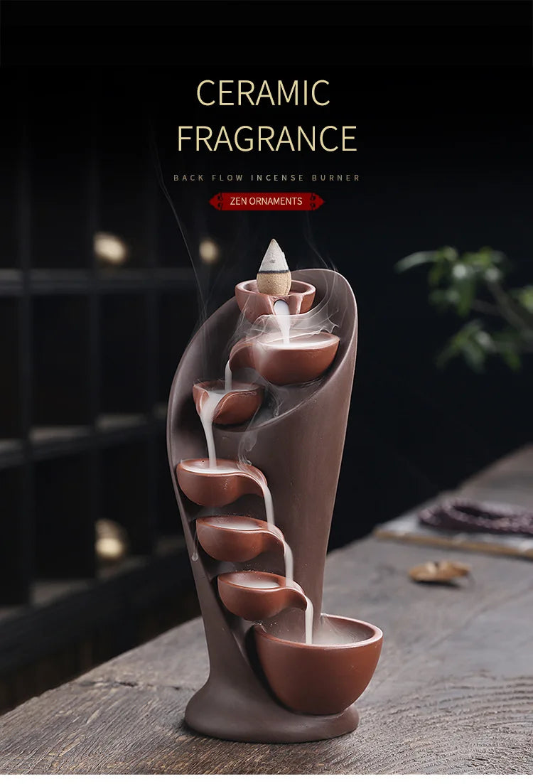 Porte-encens rivière de montagne artisanale