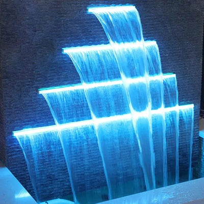 Cascade Murale Décorative Extérieure avec Éclairage LED