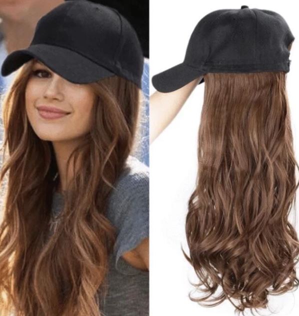 Casquette perruque cheveux