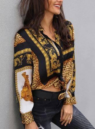 Chemise léopard femme