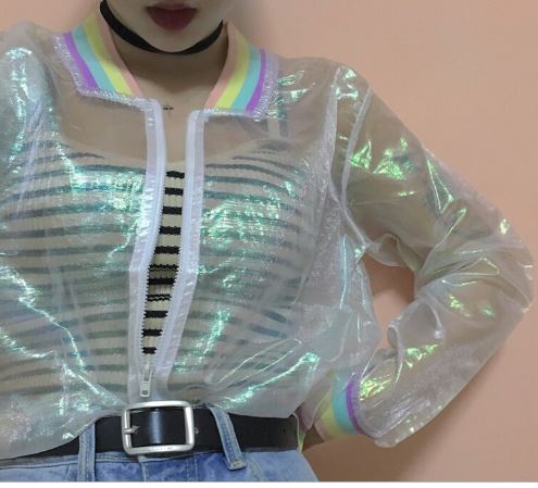 Veste laser couleur l'arc en ciel