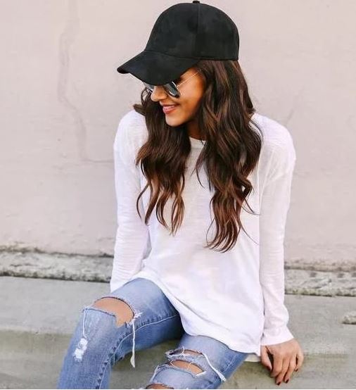 Casquette perruque cheveux