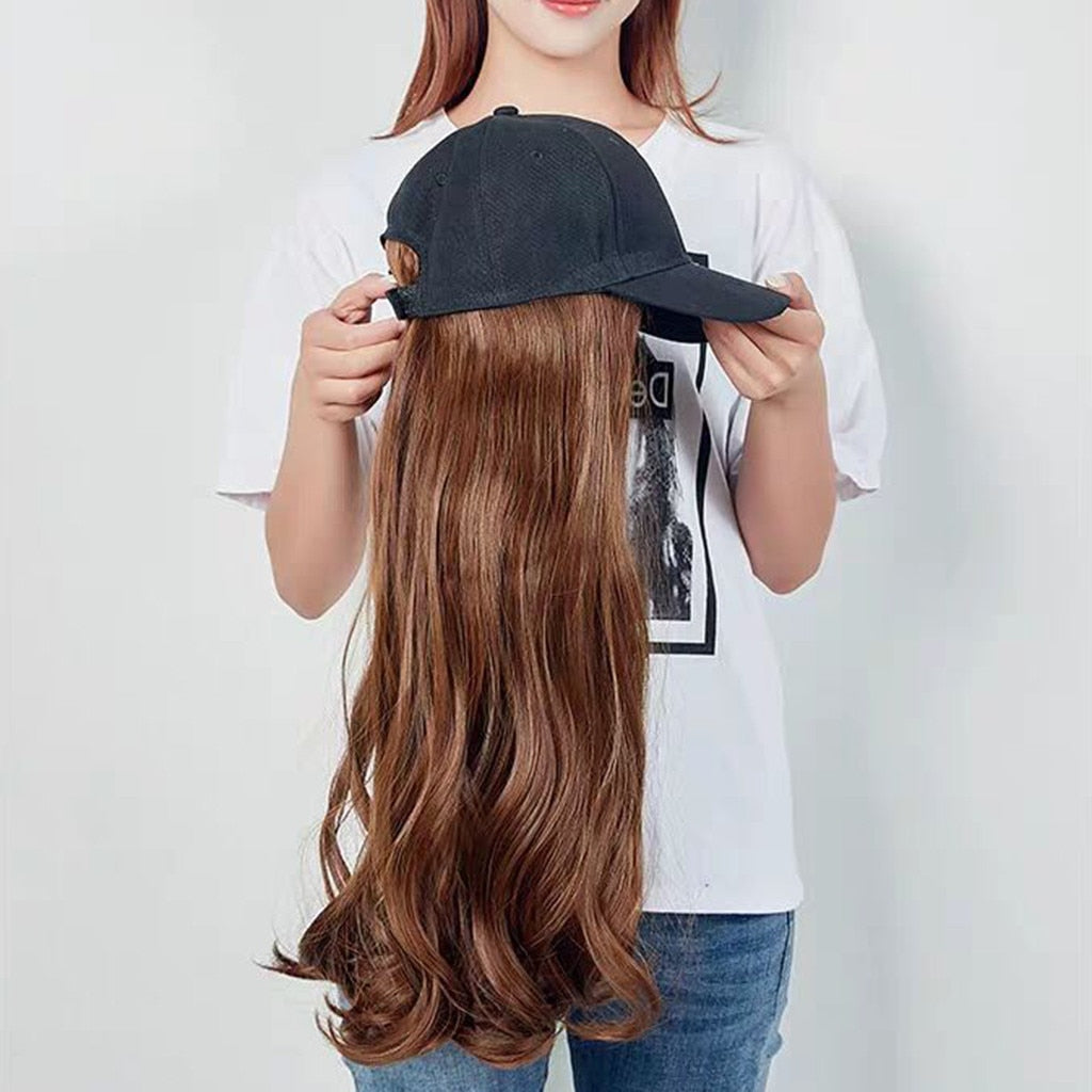 Casquette perruque cheveux