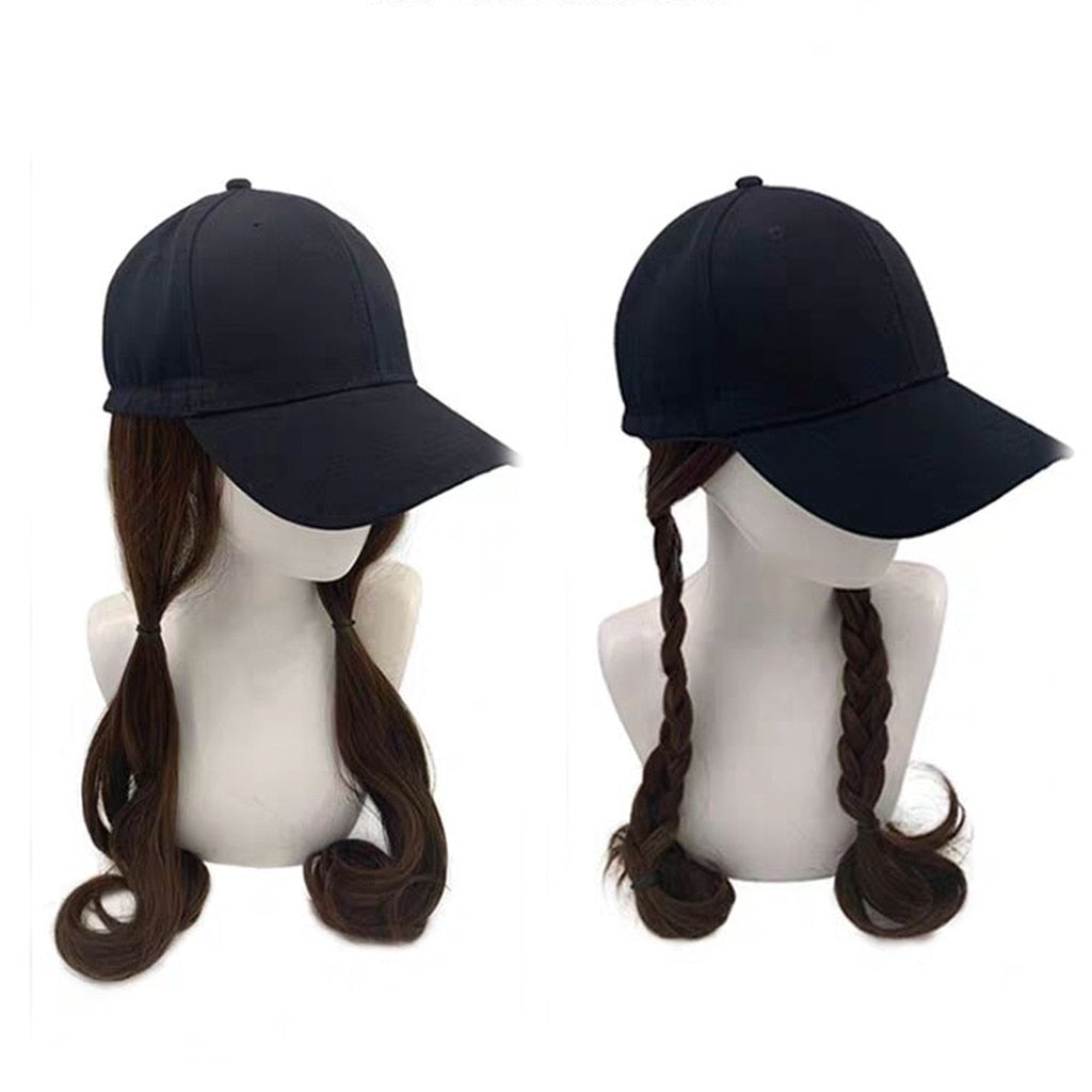 Casquette perruque cheveux