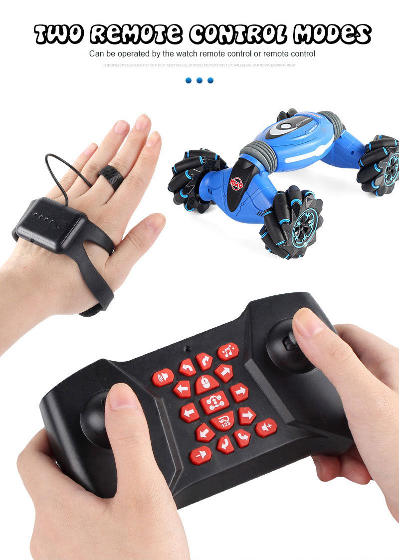 Voiture de cascade à double face à contrôle gestuel