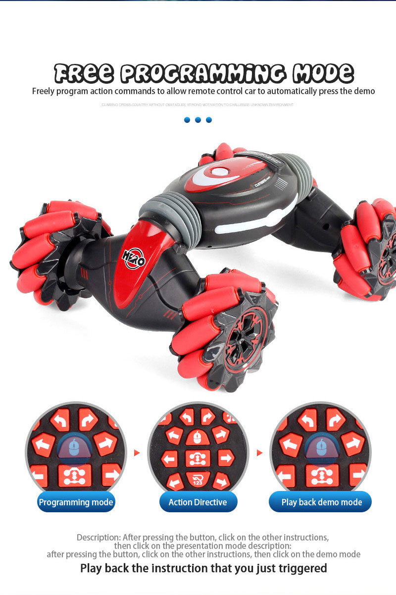 Voiture de cascade à double face à contrôle gestuel