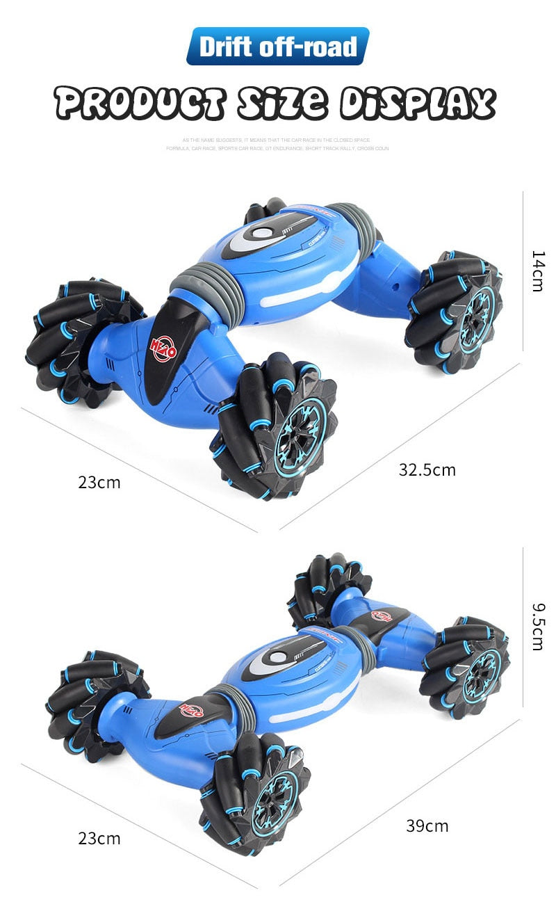 Voiture de cascade à double face à contrôle gestuel