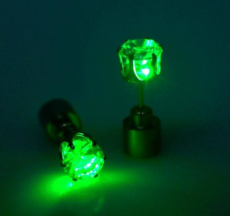 PAIRE DE BOUCLES OREILLES LED LUMINEUSE
