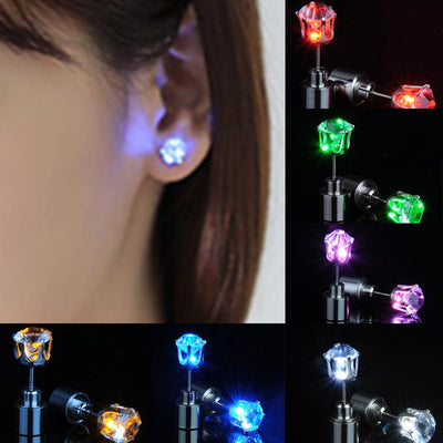 PAIRE DE BOUCLES OREILLES LED LUMINEUSE