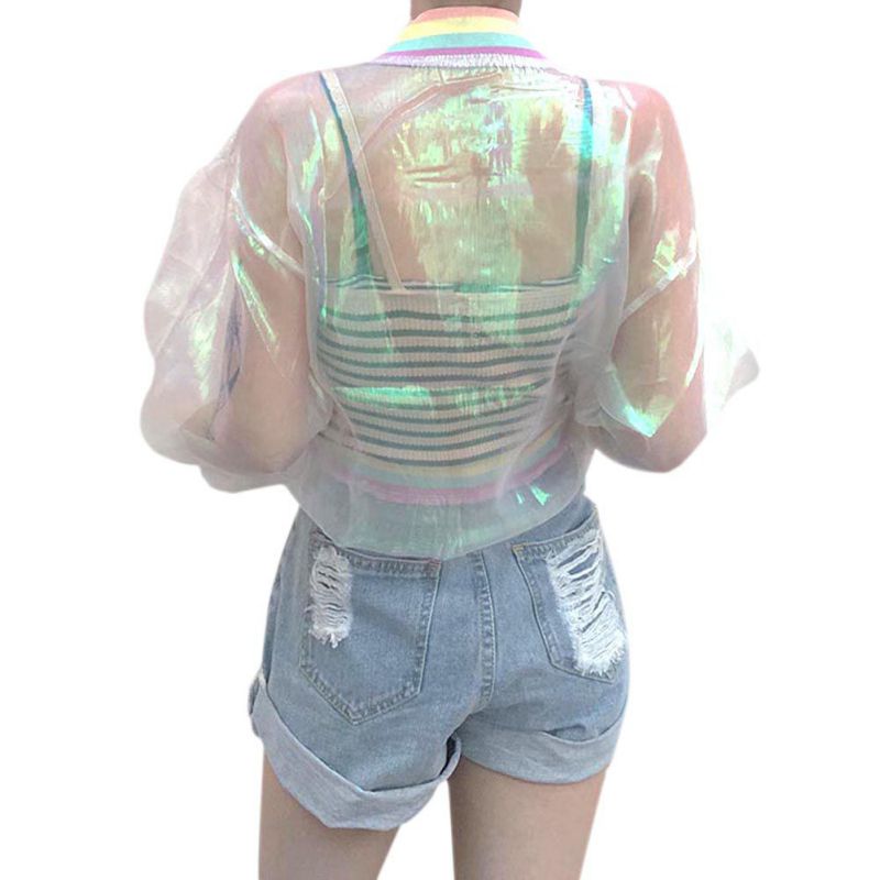 Veste laser couleur l'arc en ciel